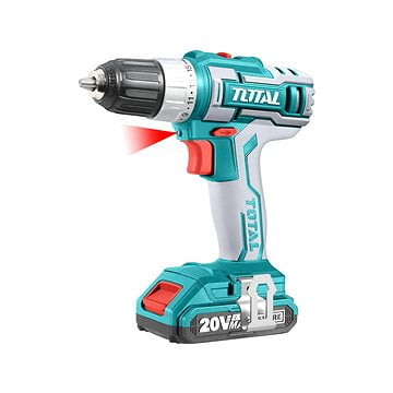 TOTAL-TOOLS Vrtací šroubovák aku, 2x2000mAh, 20V Li-Ion, v&nbsp;tašce, sada 47ks, rychlonabíječka