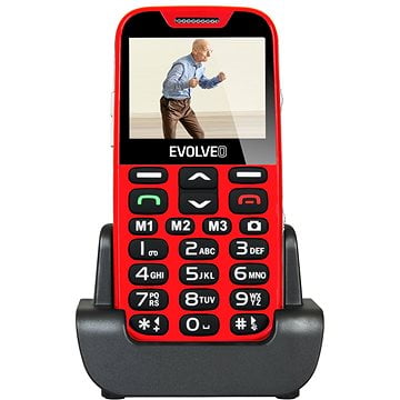 EVOLVEO EasyPhone XD červeno-stříbrný