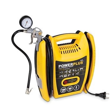 POWX1705 – Kompresor 1100W plus 5 ks přísl. bezolejový