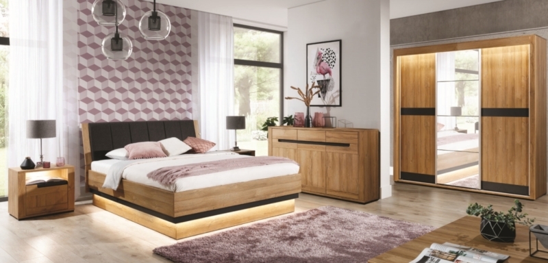 Ložnice KITONGO IV, dub granson/grafit