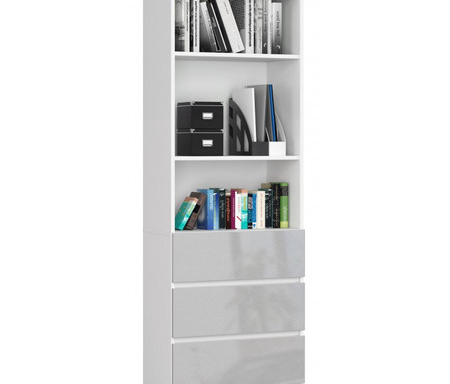 Regál R60&nbsp;3SZ2P metalic lesk bílá