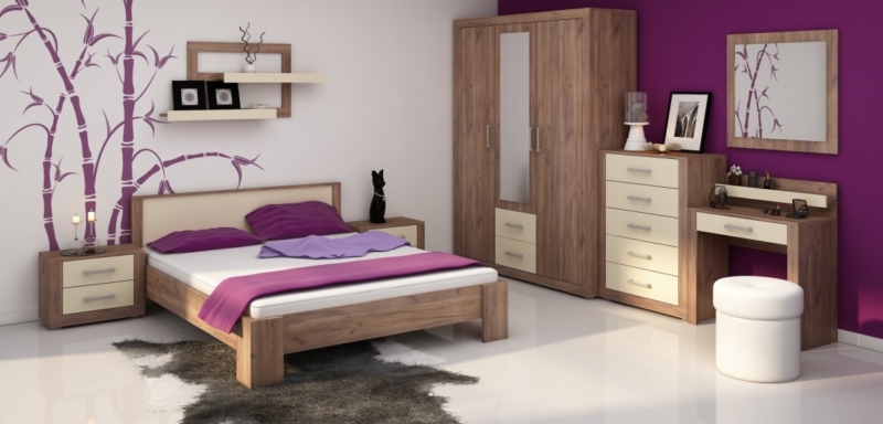 Ložnice MOLTENO, craft tobaco/krém, 5 let záruka