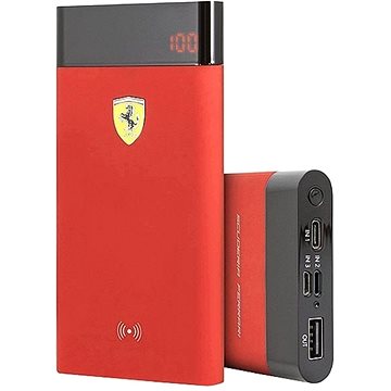 SCUDERIA FERRARI|Power banka bezdrátová SF 8000mAh červe|